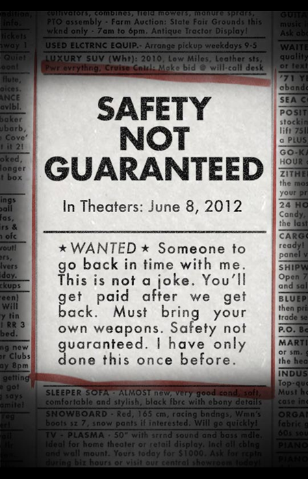 Safety Not Guaranteed (24 Février 2013)